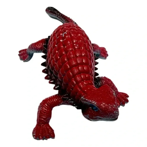 Vintage UKRD Dinosaur Ankylosaurus 13 inch Red Blue 1986 - Picture 1 of 8